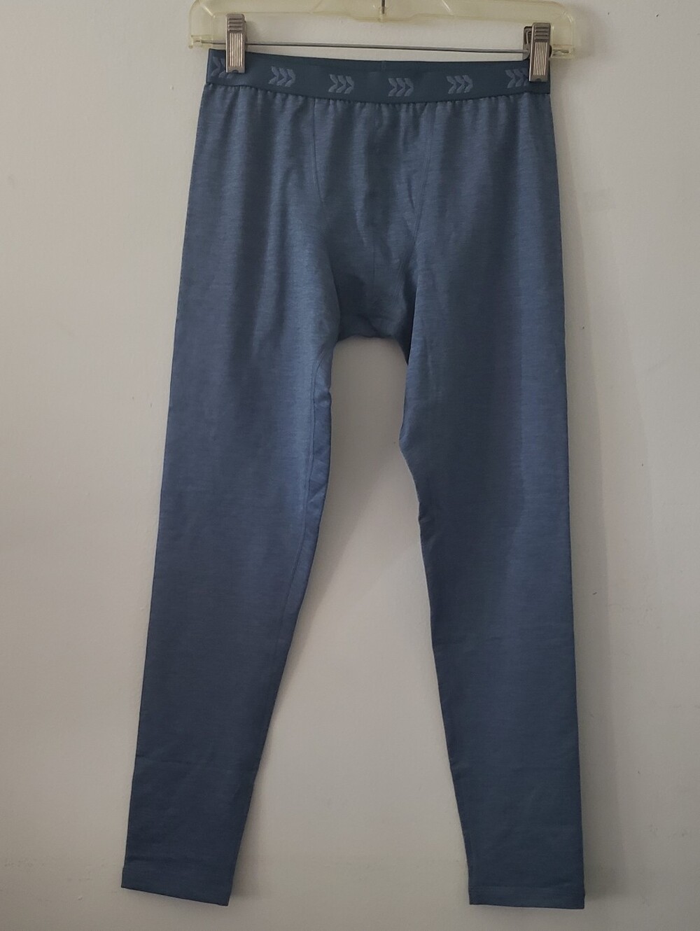 NWT All in Motion Boys Blue Heathered Base Layer Leggings Tights L (10/12)